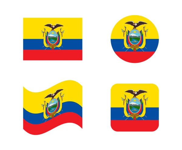 Ορισμός 4 σημαίες του Ισημερινού — Διανυσματικό Αρχείο