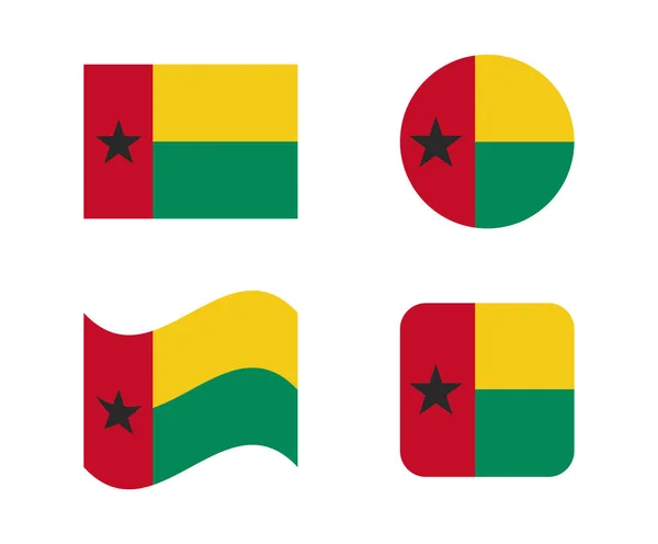 Set 4 flags of guinea bissau — Stock Vector
