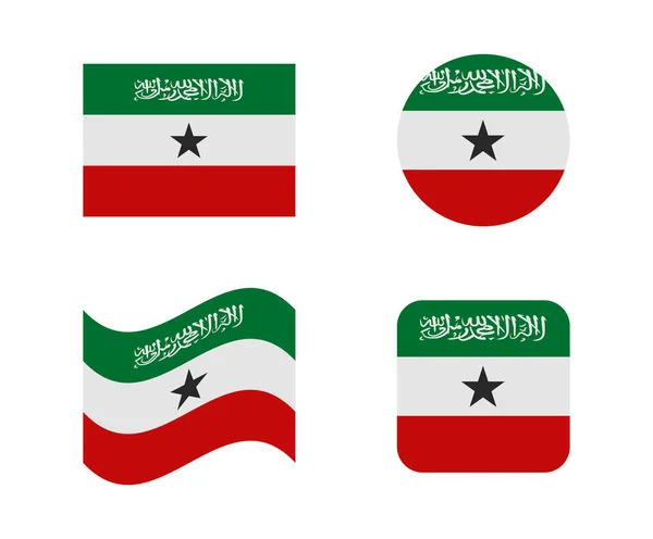 Sada 4 vlajky Somalilandu — Stockový vektor