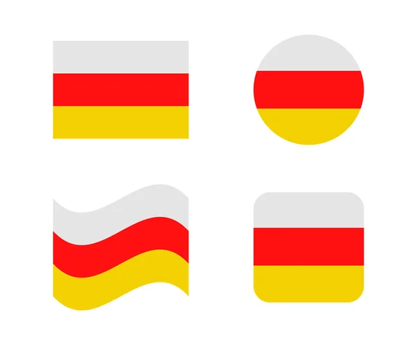 Set 4 flags of south ossetia — Stock Vector