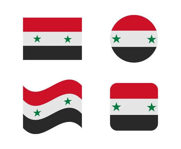 Set 4 flags of syria — Stock Vector