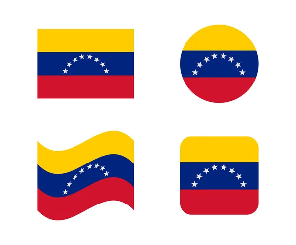 Set 4 flags of venezuela — Stock Vector