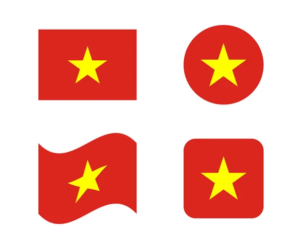 Ange 4 flaggor i vietnam — Stock vektor