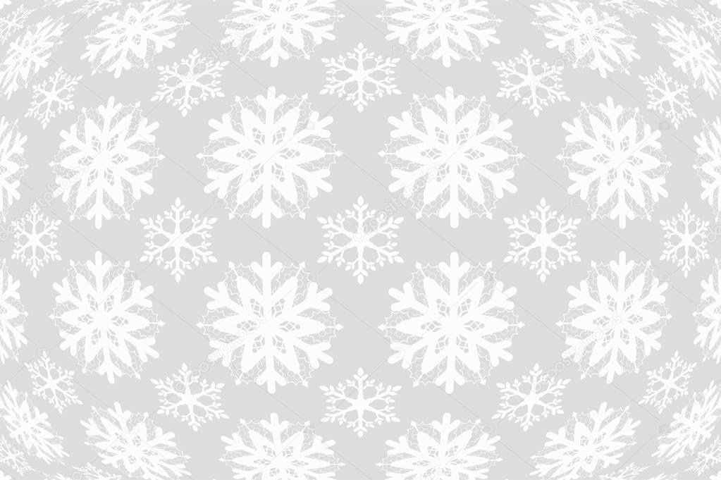 giant snowflakes seamless wallpaper white