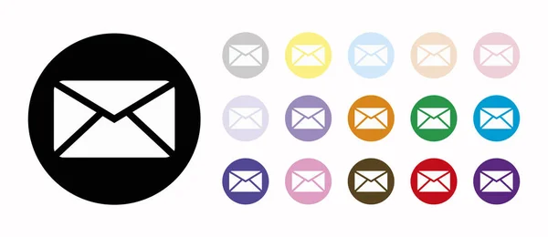 Mailset-Symbole — Stockvektor