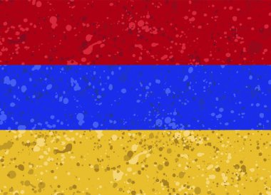 Ermenistan bayrağı grunge illüstrasyon