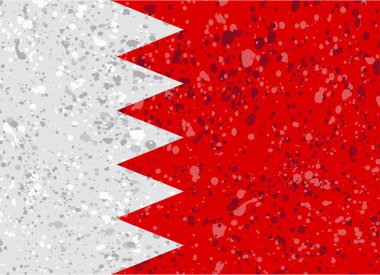 Bahreyn bayrağı grunge illüstrasyon