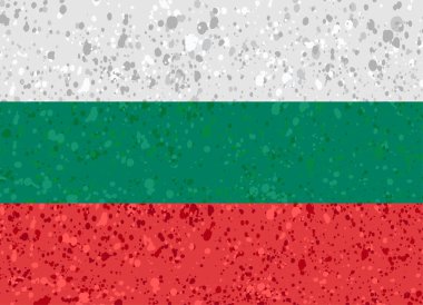 Bulgaristan bayrağı grunge illüstrasyon