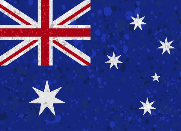 Australien Flagge Grunge Illustration — Stockvektor