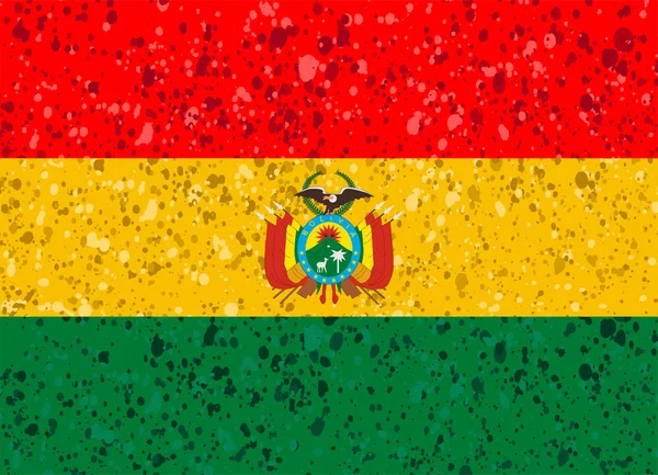 Bolivia flag grunge illustration — Stock Vector