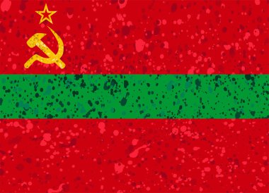 Transdinyester bayrağı grunge illüstrasyon