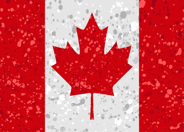 Canada flag grunge illustration — Stock Vector