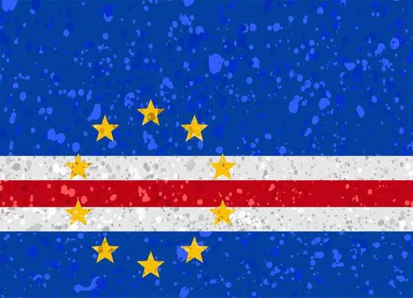 Kaapverdië vlag grunge illustratie — Stockvector