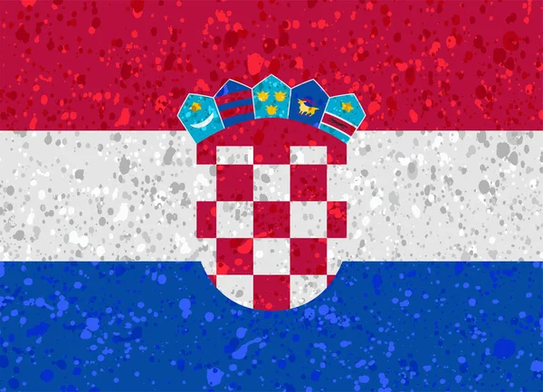 Croatia bandeira grunge ilustração — Vetor de Stock