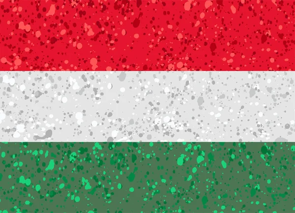 Ilustración grunge bandera húngara — Archivo Imágenes Vectoriales