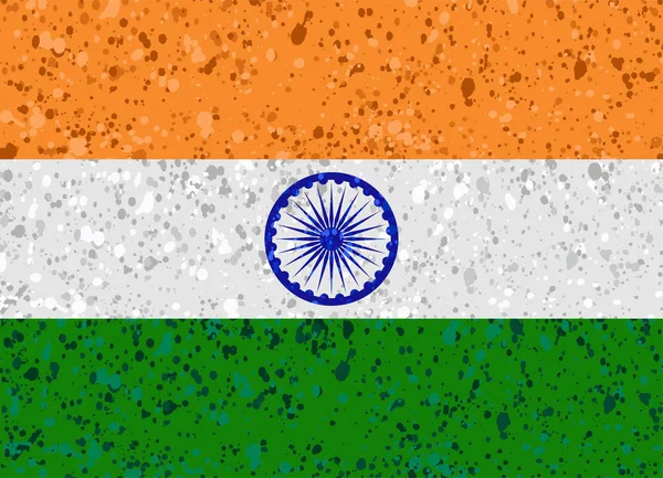 India bandera grunge ilustración — Archivo Imágenes Vectoriales