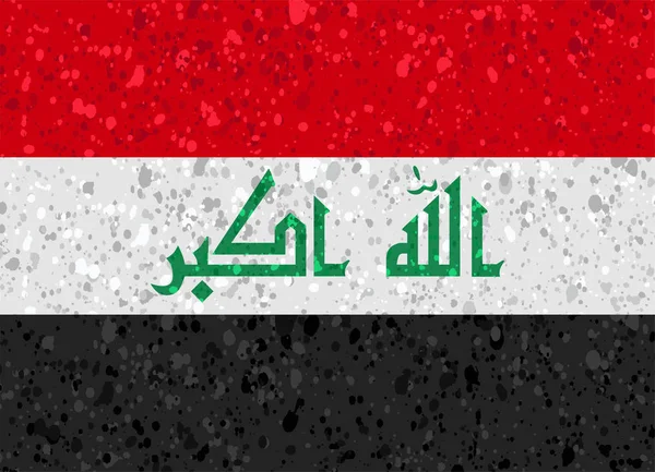 Iraq bandera grunge ilustración — Vector de stock