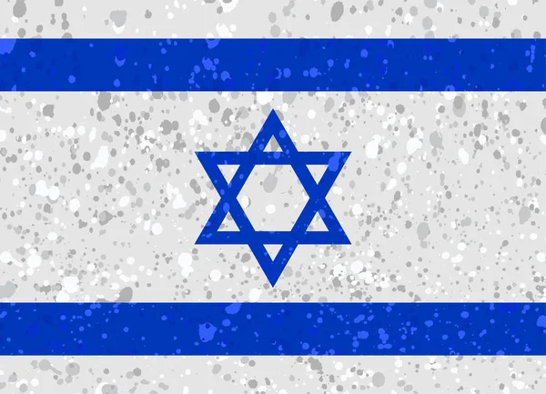 Israël vlag grunge illustratie — Stockvector