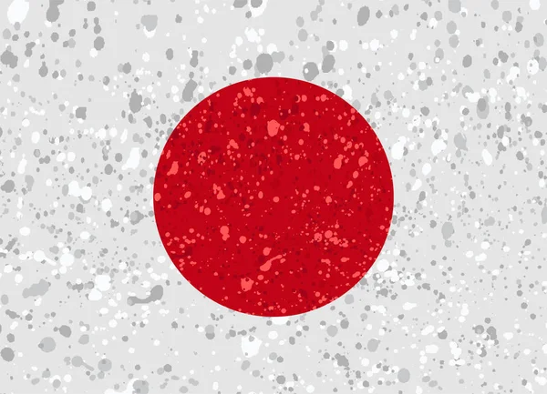 Japonya bayrağı grunge illüstrasyon — Stok Vektör