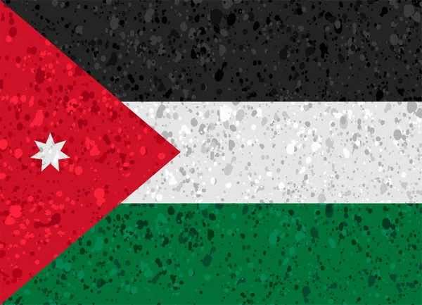 Jordanië vlag grunge illustratie — Stockvector