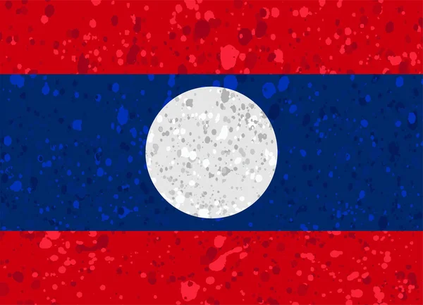 Laos drapeau grunge illustration — Image vectorielle