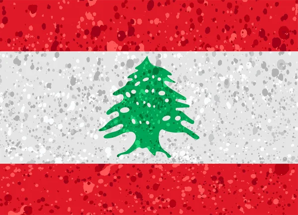Flaga ilustracja Liban — Wektor stockowy