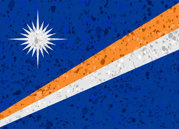 Marshall Islands Flagge Grunge Illustration — Stockvektor