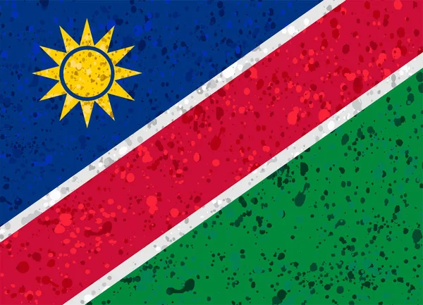 Namibia-Flagge-Grunge-Abbildung — Stockvektor