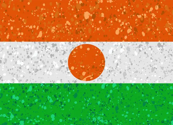 Niger flag grunge illustration — Stock Vector