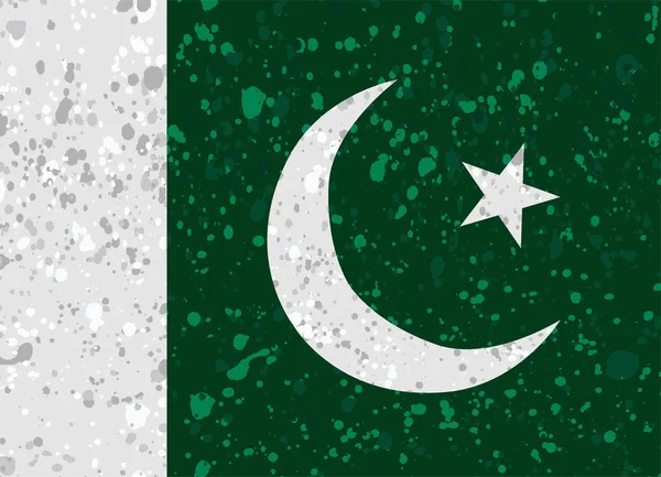 Pakistan flag grunge illustration — Stock Vector