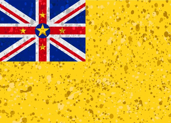 Niue bandera grunge ilustración — Vector de stock