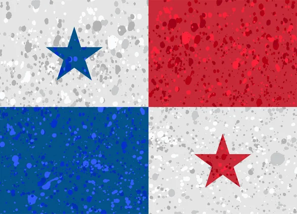 Panama bandera grunge ilustración — Archivo Imágenes Vectoriales
