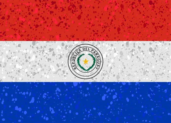 Paraguay bandiera grunge illustrazione — Vettoriale Stock
