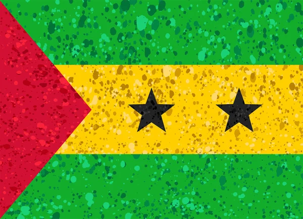 Bandeira de São Tomé grunge ilustração —  Vetores de Stock