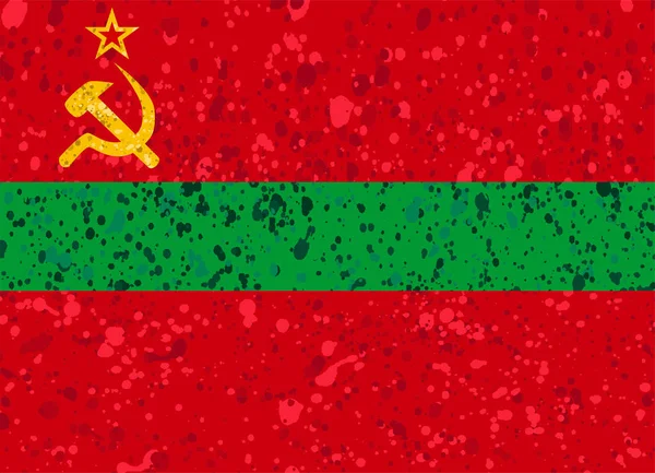 Transnistria bandera grunge ilustración — Archivo Imágenes Vectoriales