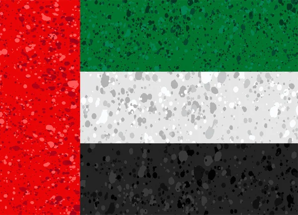 Bandera árabe unida grunge ilustración — Vector de stock