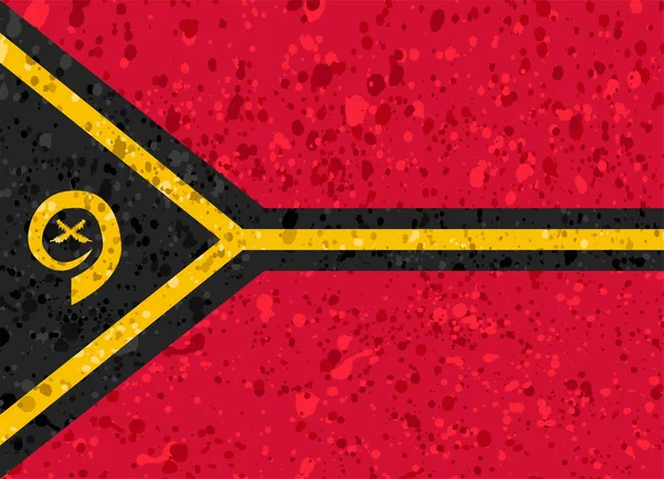 Vanuatus flagg grunge illustration — Stock vektor