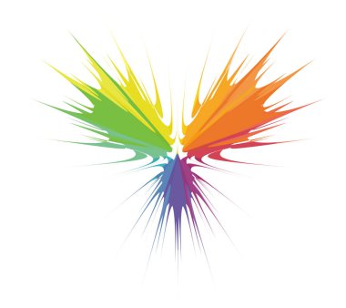 soyut kanatlar çok renkli soyut simgesi