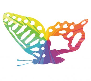 Güzellik kelebek çok renkli soyut simgesi