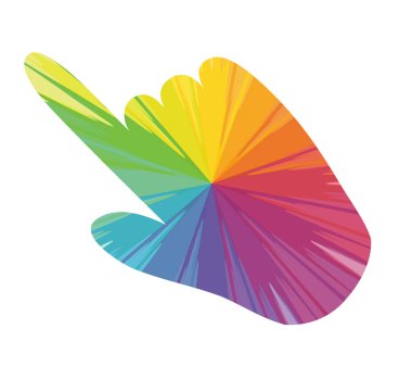 el çok renkli soyut simgesi