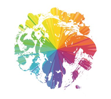 mürekkep soyut çok renkli soyut simgesi