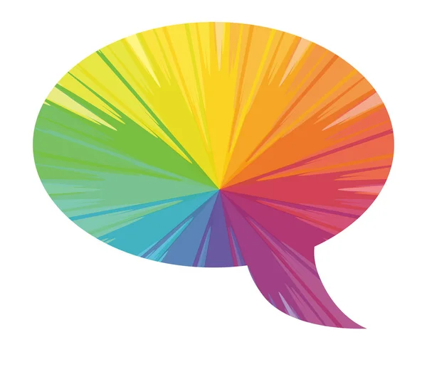 Comic bubble multicolored abstract icon — Stock Vector