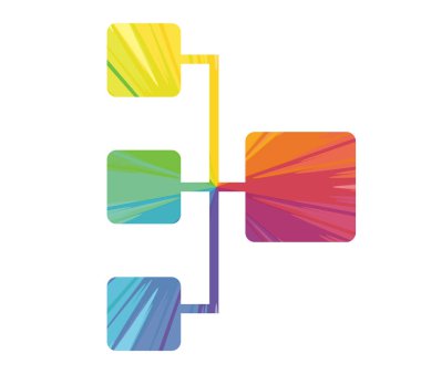 NET çok renkli soyut simgesi