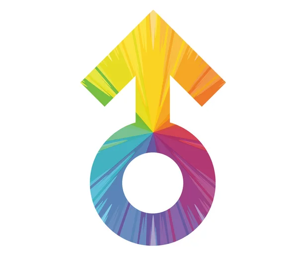 Icône abstraite multicolore masculine — Image vectorielle