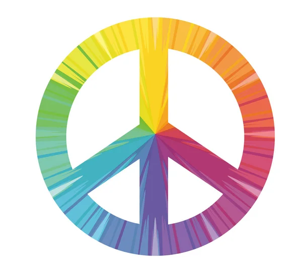Peace multicolored abstract icon — Stock Vector