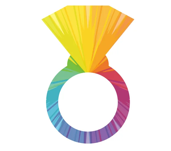 Bague icône abstraite multicolore — Image vectorielle