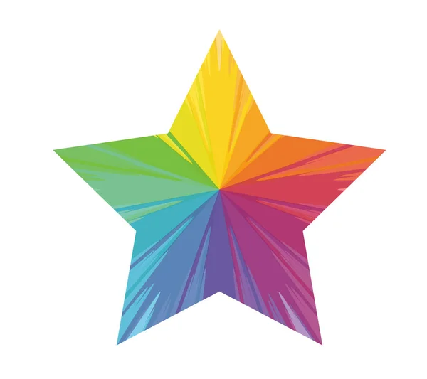 Estrella multicolor icono abstracto — Vector de stock