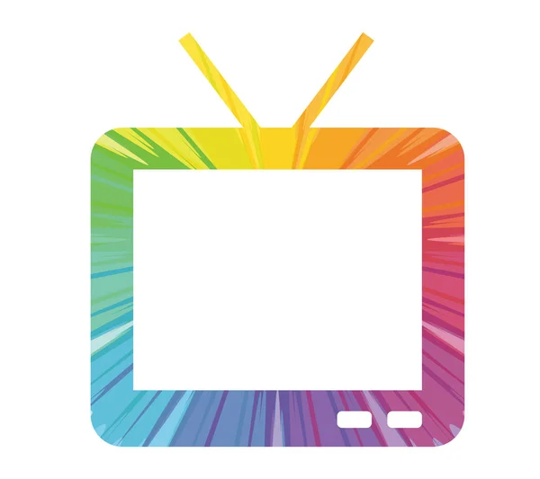 Icône abstraite multicolore tv — Image vectorielle