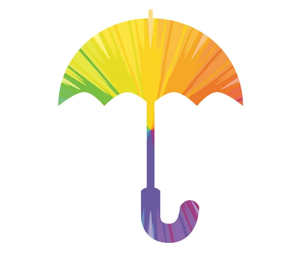 Regenschirm bunte abstrakte Ikone — Stockvektor