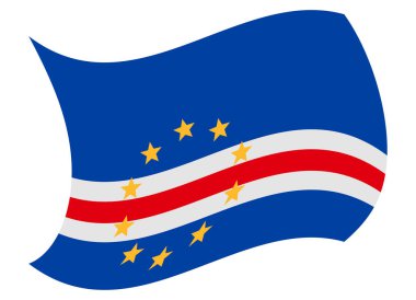 cape verde bayrak Rüzgar tarafından taşındı